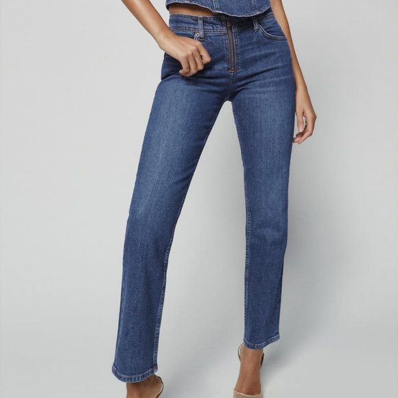 NEW | Reformation Julianna Zip Mid Rise Straight Leg Jeans | Size 26 - Picture 1 of 2